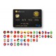Bitcoin ATM Card (ASIA+AFRICA) EURO By Visa GOLD 