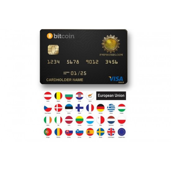 Bitcoin ATM Card (EUROPE) EURO By Visa GOLD	