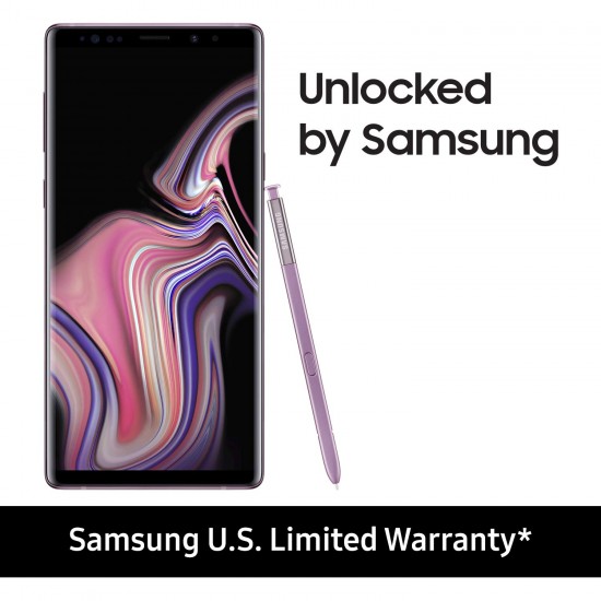 Samsung Galaxy Note 9 Factory Unlocked Phone with 6.4" Screen and 128GB UNLOCKED, Lavender Purple