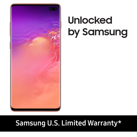 Samsung Galaxy S10+ Plus Factory Unlocked Phone with 128GB (U.S. Warranty), Flamingo Pink